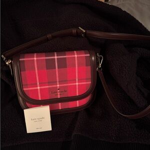 Kate Spade Pink Plaid Crossbody Bag